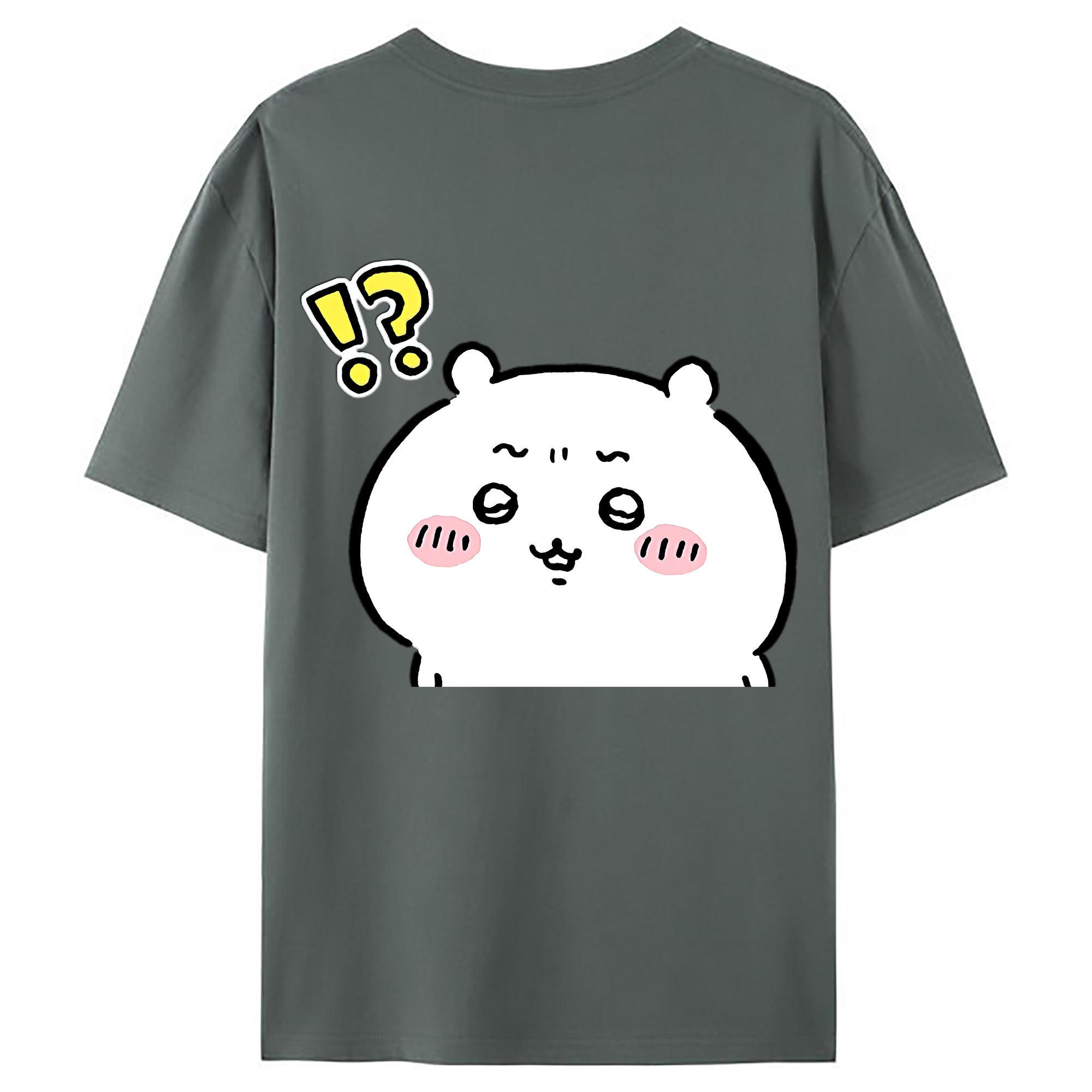 （画像用） ちいかわ ちいかわ Chii-kawa chiikawa 綿100％ メンズ半袖Tシャツ（バックプリント） 通気性